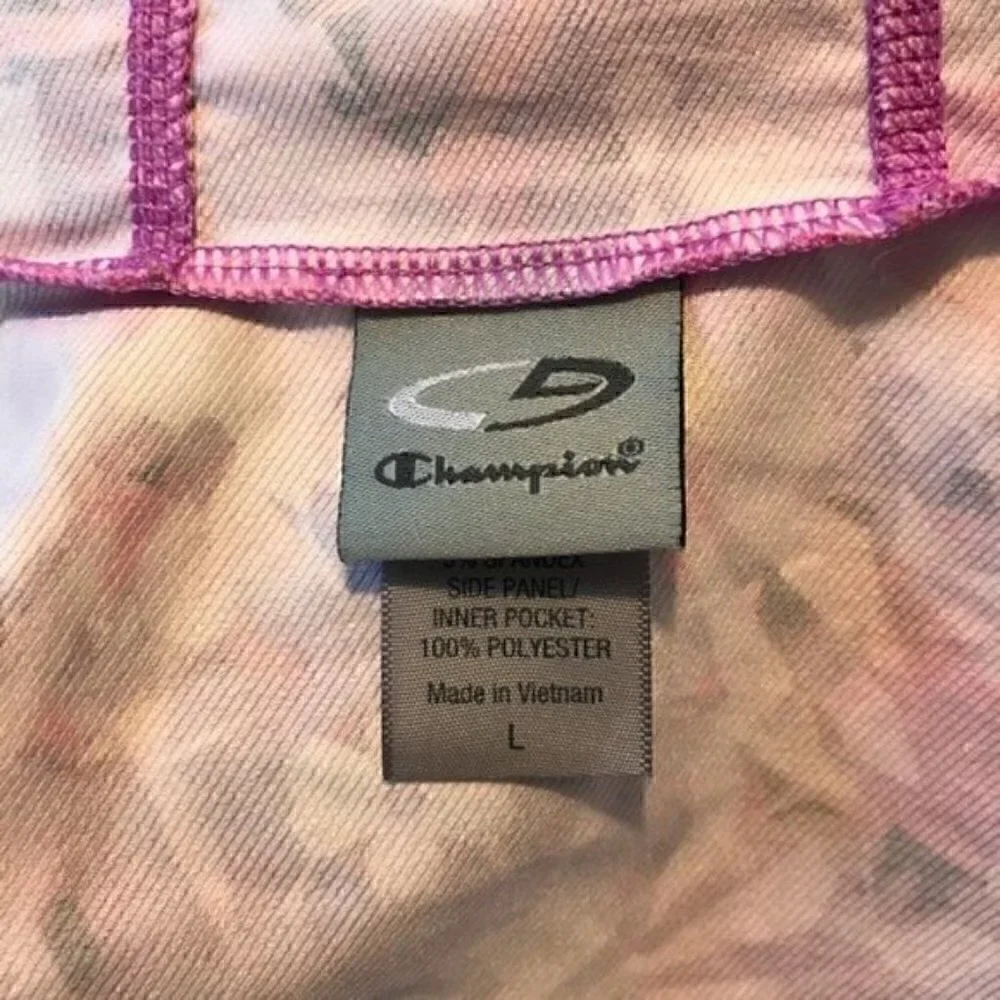 Champion:Athleisure Pink/Black Geometric Jacket L